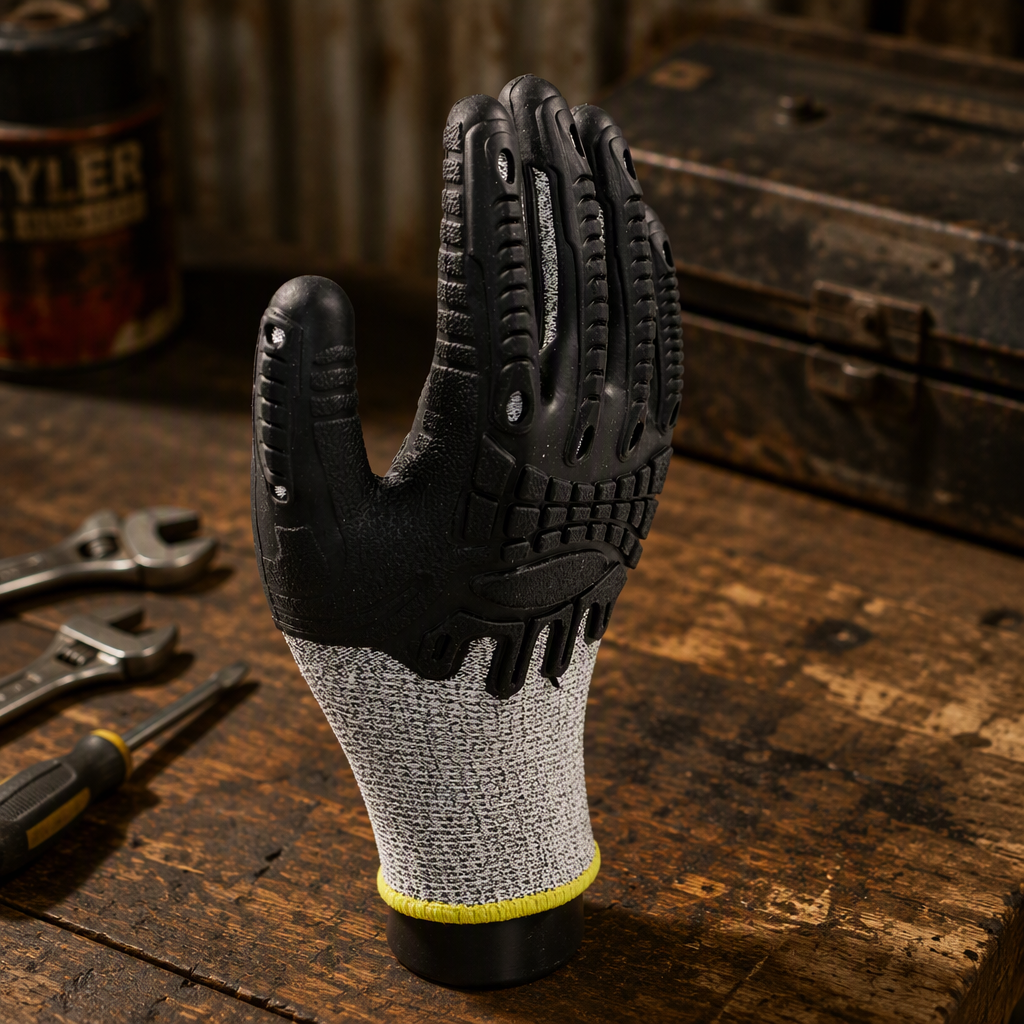 Recommended anti slip gloves for use in the glass manufacturing, processing and transportation industries